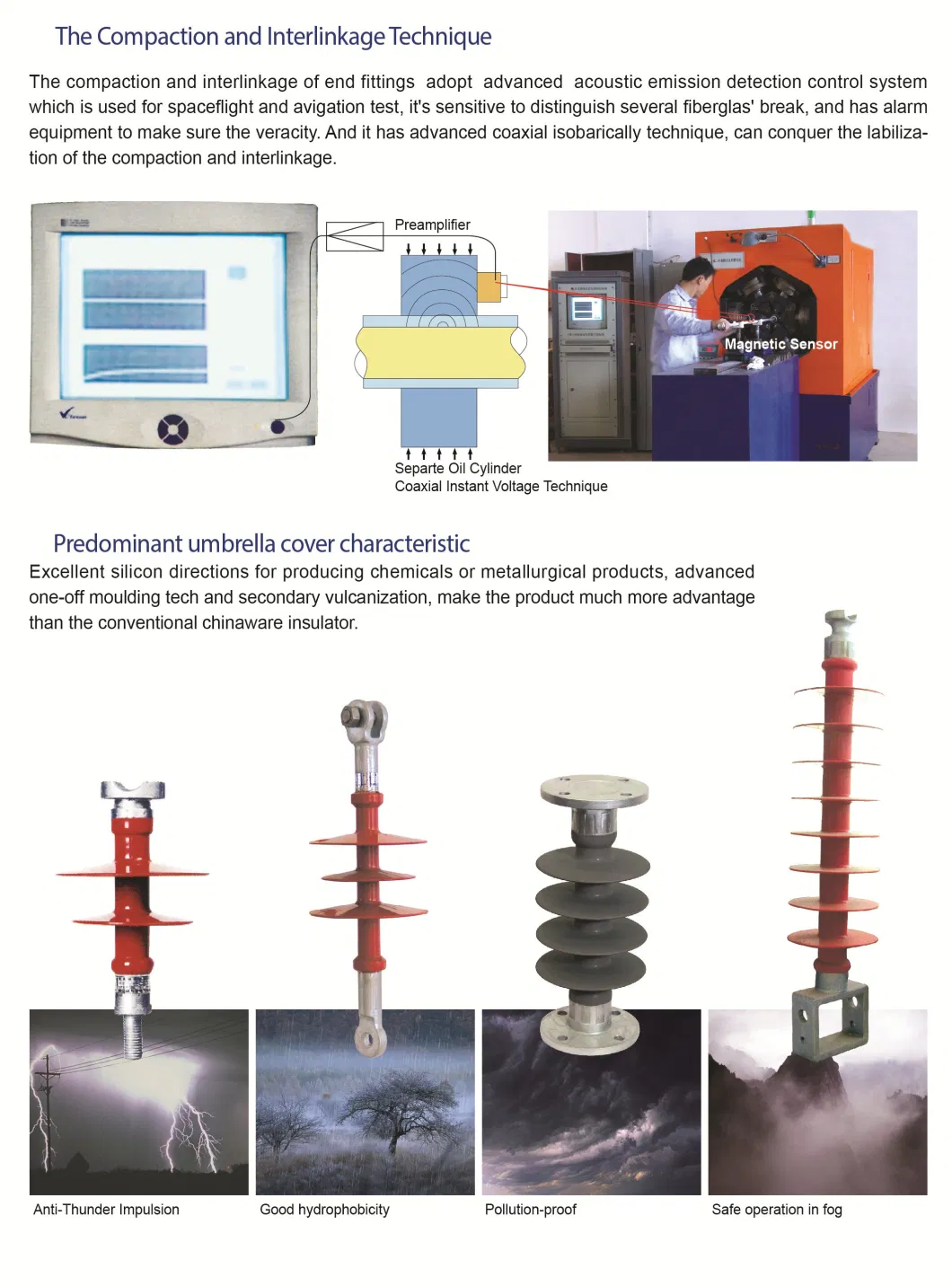 Fzsw-35/5D Silicon Rubber Housed High Voltage Cross Arm Composite Insulator